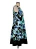 Chaps Print Blue Cocktail Dress Size 4 - photo 4