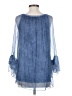 Tempo Paris Blue 3/4 Sleeve Blouse Size S - photo 2