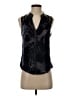 Tiny Print Blue Black Sleeveless Blouse Size S (petite) - photo 1
