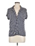 Shimera Polka Dots Blue Short Sleeve Blouse Size M - photo 1