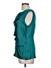 Classiques Entier 100% Silk Teal Sleeveless Silk Top Size L - photo 5