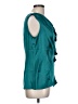 Classiques Entier 100% Silk Teal Sleeveless Silk Top Size L - photo 4