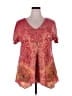 Avenue Red Short Sleeve Blouse Size 18 Plus - photo 1