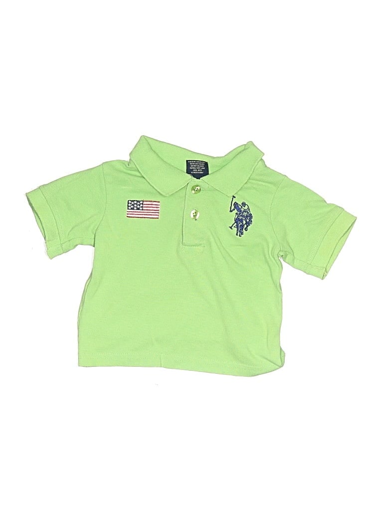 Pre-owned U.s. Polo Assn Babies' Short Sleeve Top Green Tops