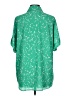 CAbi 100% Polyester Stars Green Short Sleeve Blouse Size L - photo 2