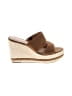 Crown Vintage 100% Leather Brown Wedges Size 9 - photo 1
