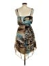 Ruby Rox 100% Polyester Animal Print Brown Cocktail Dress Size L - photo 2