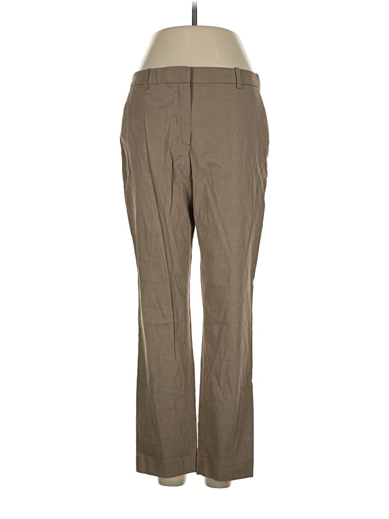 Pre-owned Theory Linen Pants In Brown