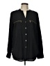 Calvin Klein 100% Polyester Black Long Sleeve Blouse Size L - photo 1