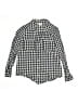 Maison Jules 100% Cotton Checkered-gingham Blue Long Sleeve Button-Down Shirt Size L (youth) - photo 1