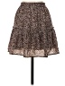 Shein 100% Polyester Floral Brown Casual Skirt Size XS - photo 1