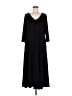 Chico's Solid Black Casual Dress Size Med (1) - photo 1
