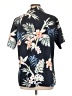 Unbranded Tropical Black Short Sleeve Blouse Size L - photo 2