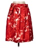 Theory Print Red Silk Skirt Size 2 - photo 1