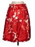 Theory Print Red Silk Skirt Size 2 - photo 2