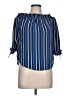 rue21 Blue 3/4 Sleeve Blouse Size L - photo 1