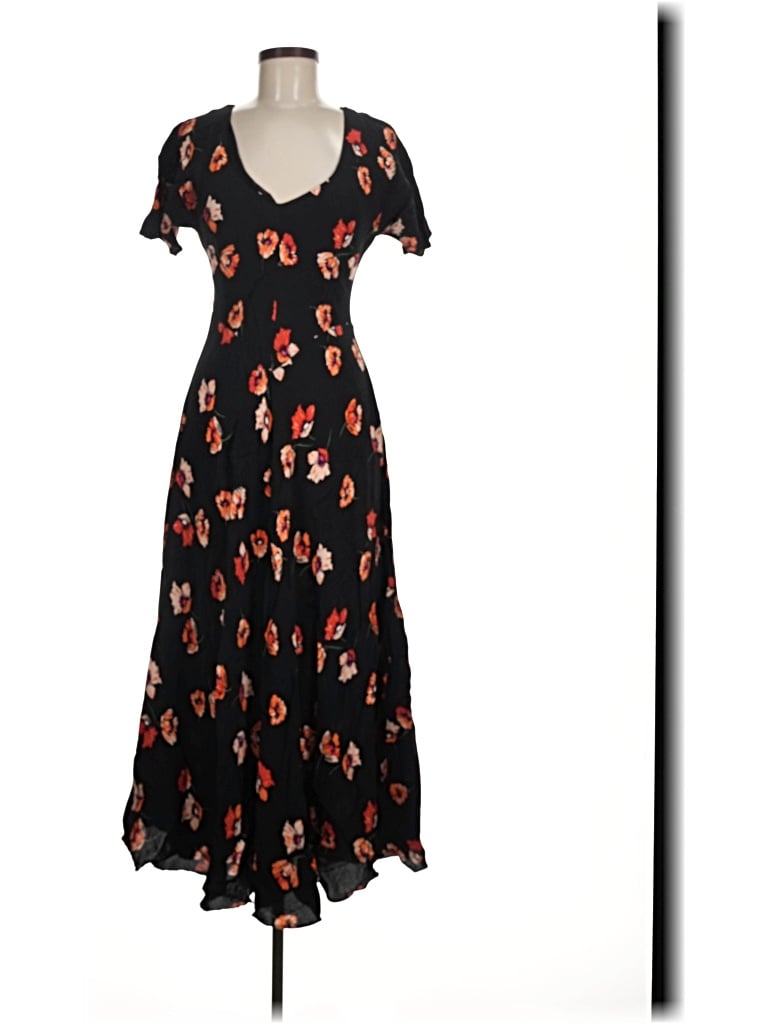 Pre-owned Zara Casual Dress In Black