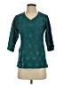 Fabindia Teal 3/4 Sleeve Blouse Size S - photo 1
