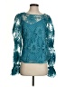 Eva Franco 100% Polyester Teal Long Sleeve Blouse Size S - photo 1