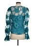 Eva Franco 100% Polyester Teal Long Sleeve Blouse Size S - photo 2