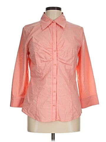 New York & Company 3/4 Sleeve Button-Down Shirt (view 1)