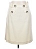 J.Crew 100% Wool Solid Ivory Wool Skirt Size 4 (petite) - photo 1