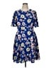 Eliza J Floral Blue Casual Dress Size 16 - photo 1