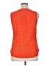 Banana Republic 100% Polyester Polka Dots Orange Sleeveless Blouse Size 14 (petite) - photo 2