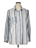 Unbranded Stripes Blue Gray Long Sleeve Blouse Size XL - photo 1