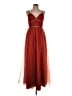Azazie Orange Red Cocktail Dress Size 10 - photo 1