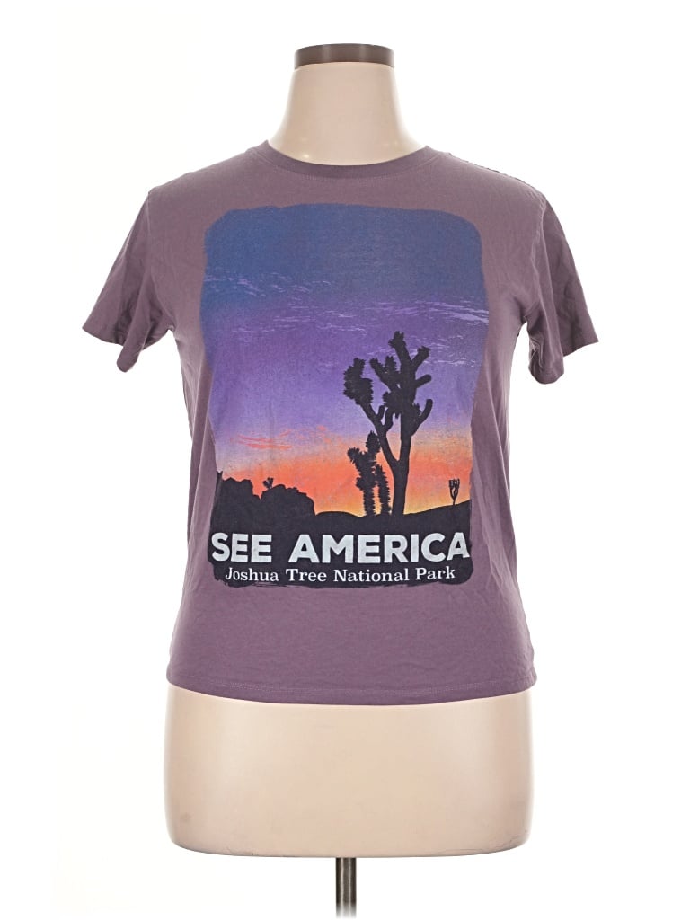 Pre-owned Assorted Brands Short Sleeve T-shirt In Purple