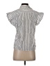 FRAME 100% Cotton Stripes Ivory Short Sleeve Blouse Size S - photo 2