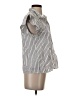 FRAME 100% Cotton Stripes Ivory Short Sleeve Blouse Size S - photo 4