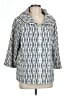 Zenergy by Chico's Chevron-herringbone Blue Raincoat Size Lg (2) - photo 1