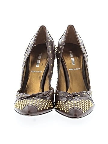 Miu Miu Leather studded pumps (view 2)