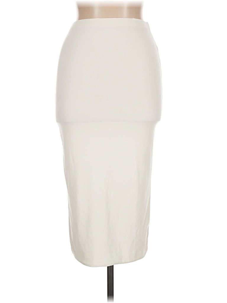 Prettylittlething Casual Skirt In White