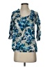 a.n.a. A New Approach 100% Polyester Blue 3/4 Sleeve Blouse Size S - photo 1