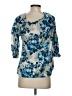 a.n.a. A New Approach 100% Polyester Blue 3/4 Sleeve Blouse Size S - photo 2