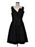 Max and Cleo Damask Jacquard Solid Black Cocktail Dress Size 8 - photo 1