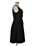 Max and Cleo Damask Jacquard Solid Black Cocktail Dress Size 8 - photo 4