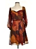 Hutch 100% Polyester Print Brown Cocktail Dress Size 4 - photo 1