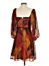 Hutch 100% Polyester Print Brown Cocktail Dress Size 4 - photo 2
