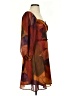 Hutch 100% Polyester Print Brown Cocktail Dress Size 4 - photo 4