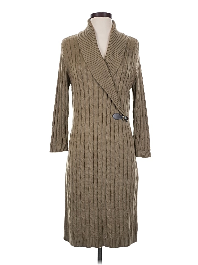 Pre-owned Calvin Klein Casual Dress In Tan