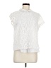 Karl Lagerfeld Paris Ivory Short Sleeve Blouse Size M - photo 1