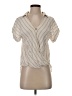 Be Cool Ivory Short Sleeve Blouse Size S - photo 1
