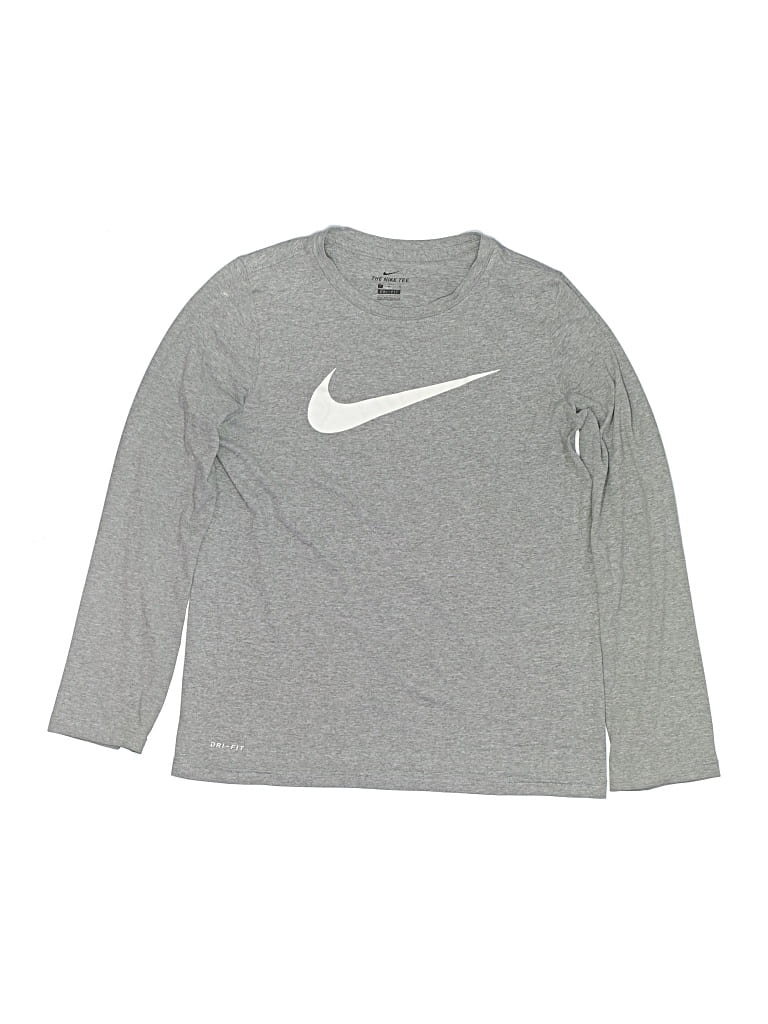 Pre-owned Nike Kids' Long Sleeve T-shirt In Silver