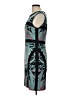 BCBGMAXAZRIA 100% Polyester Graphic Teal Cocktail Dress Size 10 (petite) - photo 5