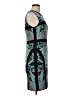 BCBGMAXAZRIA 100% Polyester Graphic Teal Cocktail Dress Size 10 (petite) - photo 4