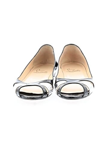 Christian Louboutin  Patent Leather Croisette Open Toe Flats (view 2)